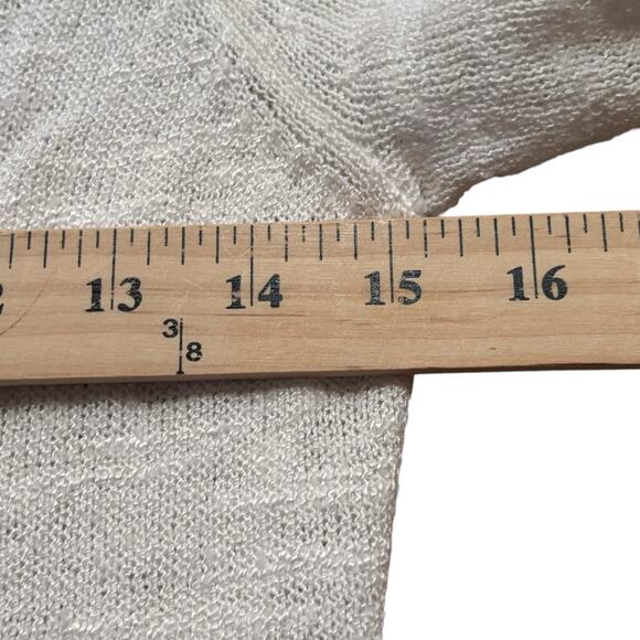 Lilly Pulitzer Open Front Roll Edge Cardigan Sweater XS White Lightweight Sheer - Picture 3 of 7